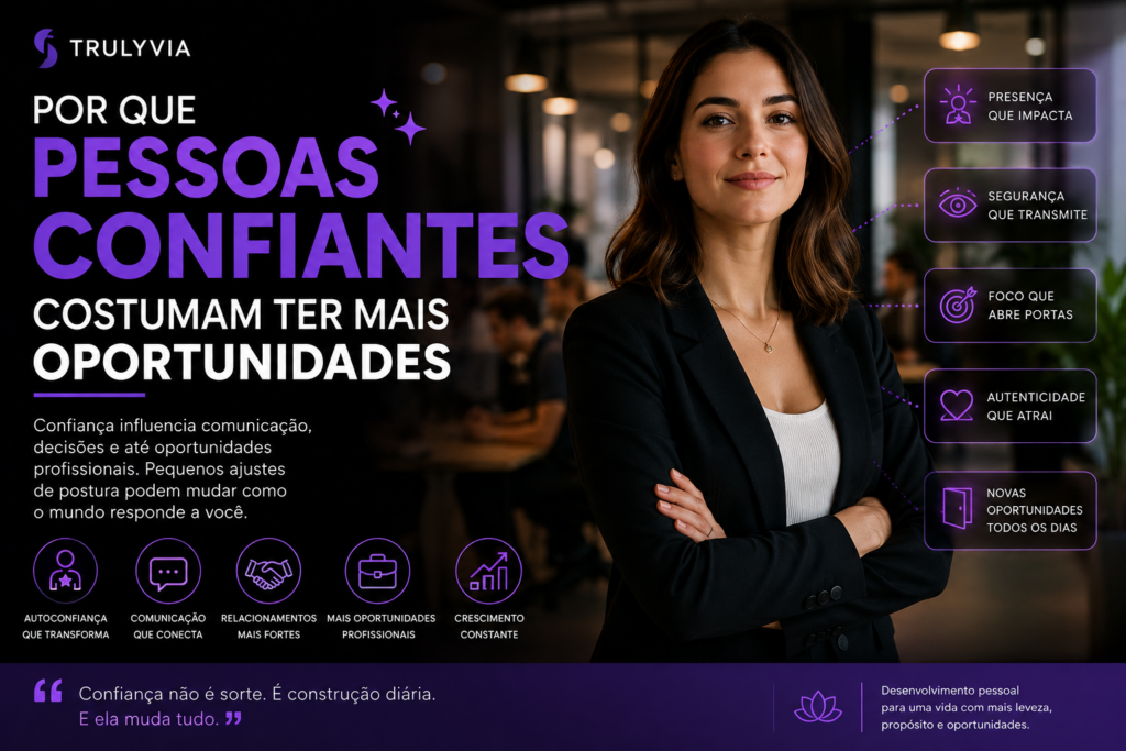 Pessoas confiantes costumam ter mais oportunidades profissionais e sociais